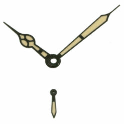 Watch hands ETA 6497 6498 12,5/17/5mm for Pilot Watches, Superluminova, IP black