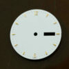 2x Dial for MIYOTA  8205 Movement Cadran Esfera - white glossy  Ø 30,30mm NOS