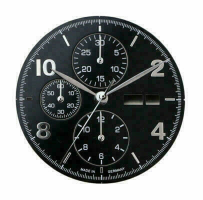 DIAL AND HANDS SET for Movement ETA Valjoux 7750 Chronograph, 3 COLOUR 34.8 mm