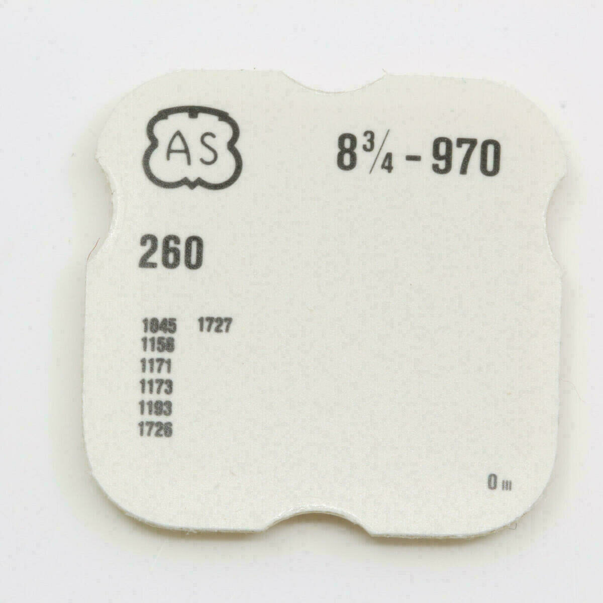 AS 970 Part 260 Wechselrad, Minute Wheel, AS 1045, 1156 1726 1727 1171 1173 1193