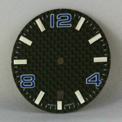 CARBON Dial for Eta 2824-2 Automatic Movement 30.8 mm Cadran Esfera BLUE