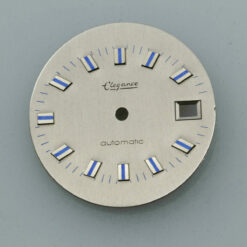 Dial for DUROWE 7525 Movement Ø 28,80mm Cadran Esfera NOS 70's Silver / Grey