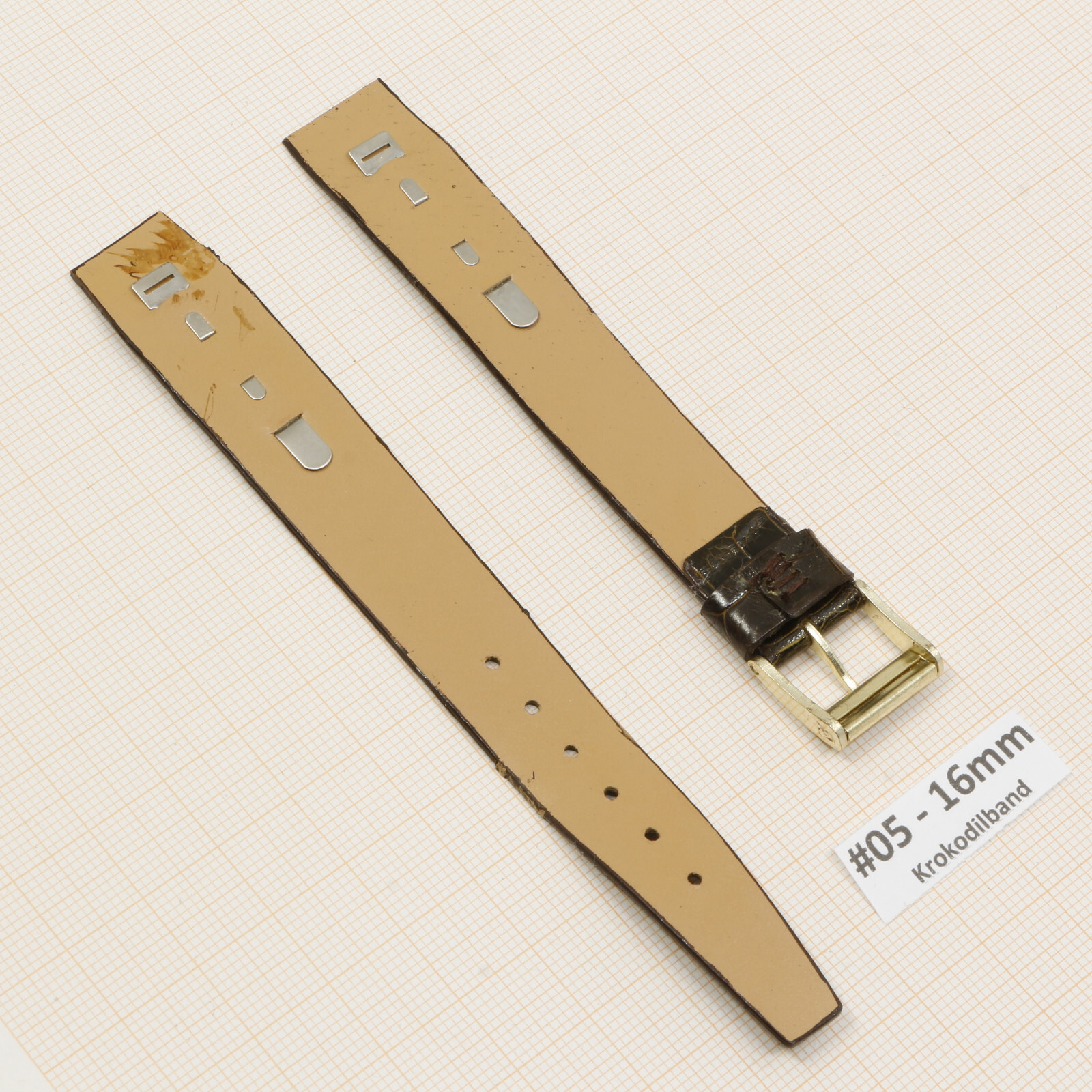 Uhrenarmband Uhrband Krokodilband Echt Kroko 14 16mm Vintage Alligator Strap – Bild 13
