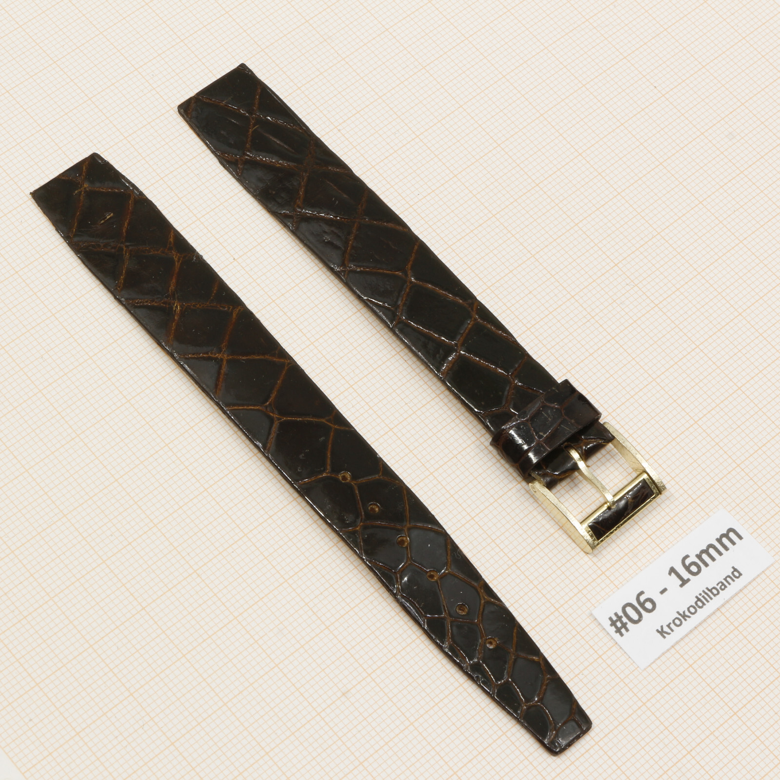 Uhrenarmband Uhrband Krokodilband Echt Kroko 14 16mm Vintage Alligator Strap – Bild 14