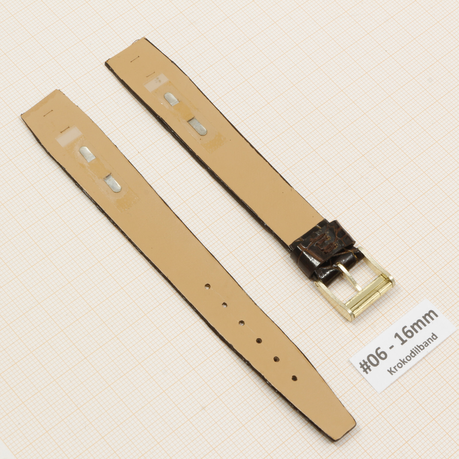 Uhrenarmband Uhrband Krokodilband Echt Kroko 14 16mm Vintage Alligator Strap – Bild 15