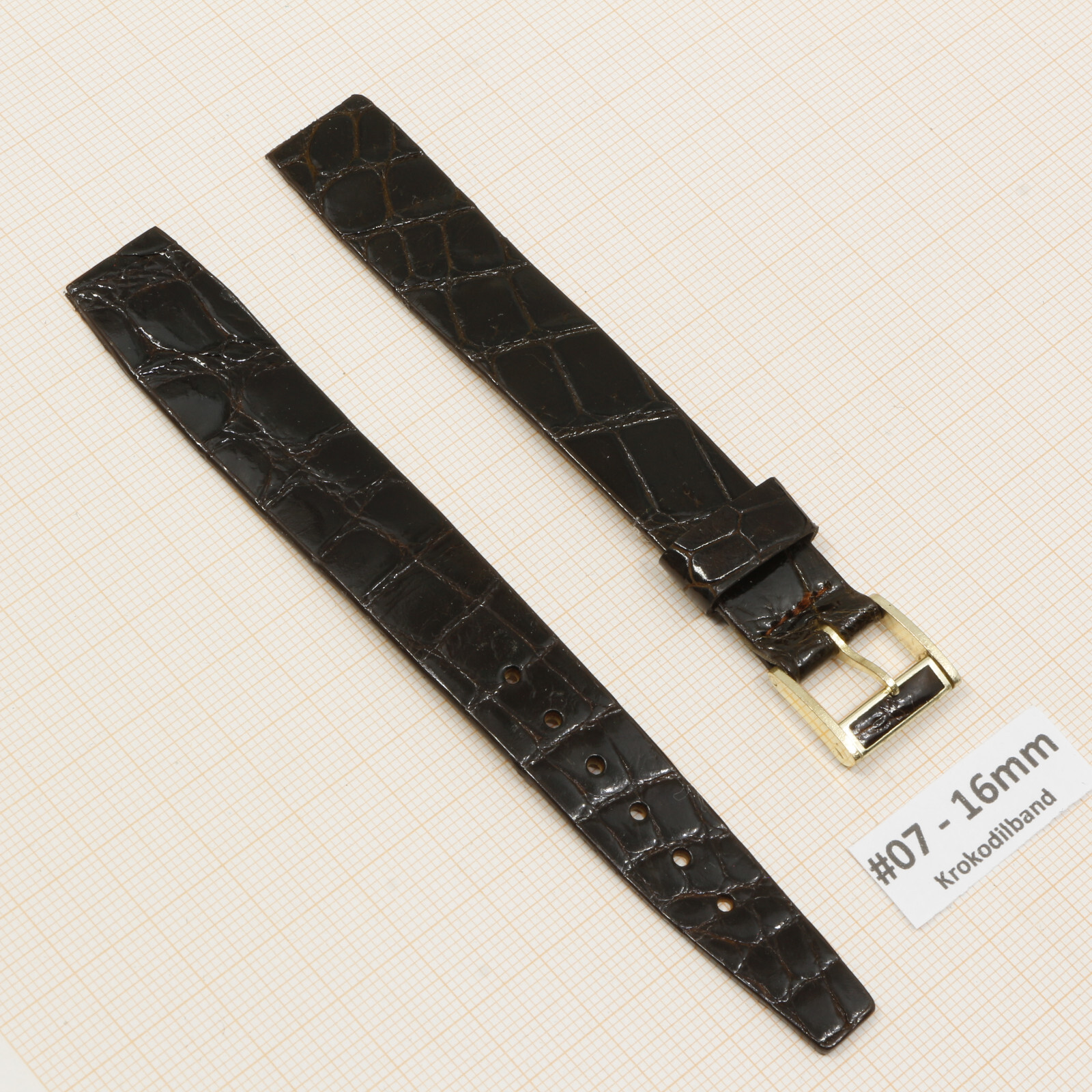 Uhrenarmband Uhrband Krokodilband Echt Kroko 14 16mm Vintage Alligator Strap – Bild 16