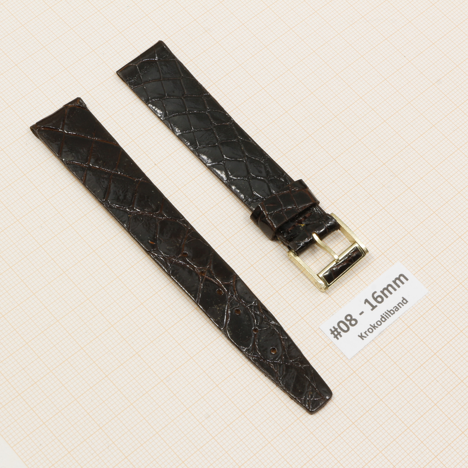 Uhrenarmband Uhrband Krokodilband Echt Kroko 14 16mm Vintage Alligator Strap – Bild 18