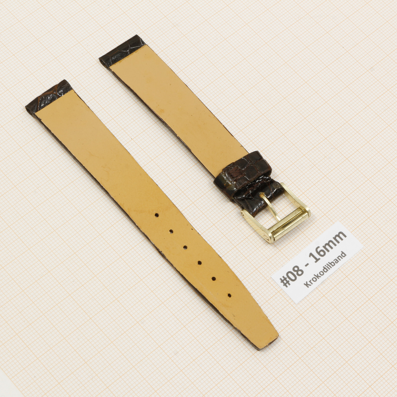Uhrenarmband Uhrband Krokodilband Echt Kroko 14 16mm Vintage Alligator Strap – Bild 19