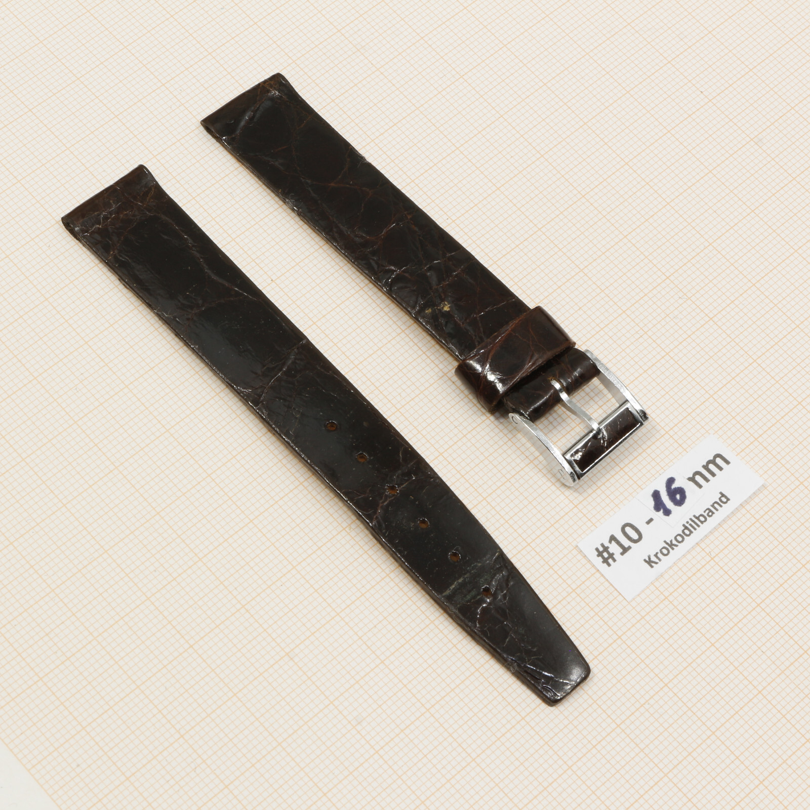 Uhrenarmband Uhrband Krokodilband Echt Kroko 14 16mm Vintage Alligator Strap – Bild 22