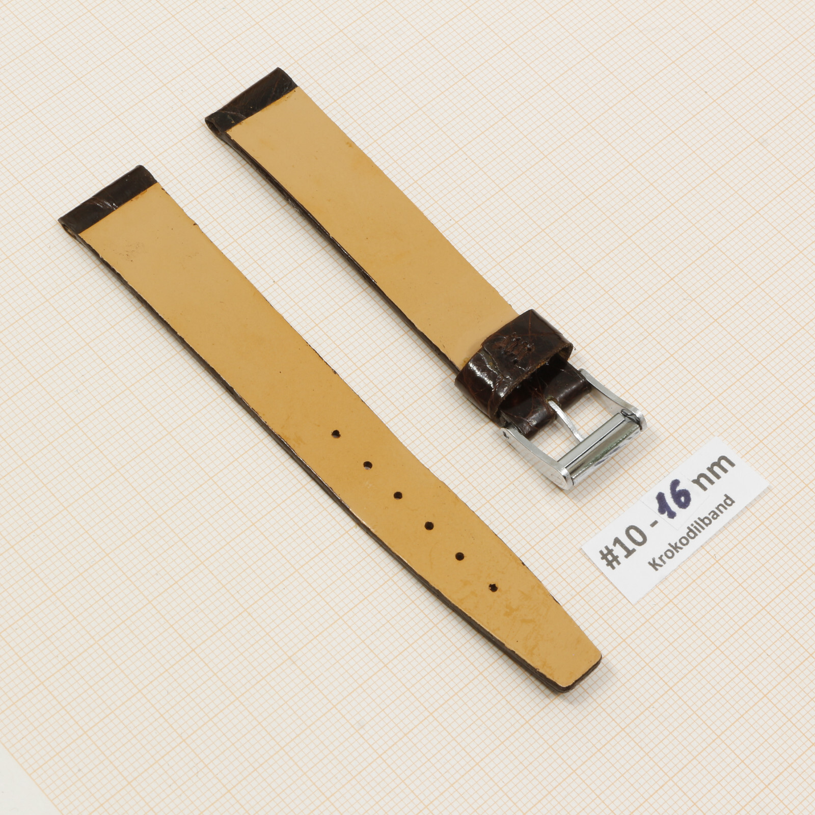 Uhrenarmband Uhrband Krokodilband Echt Kroko 14 16mm Vintage Alligator Strap – Bild 23
