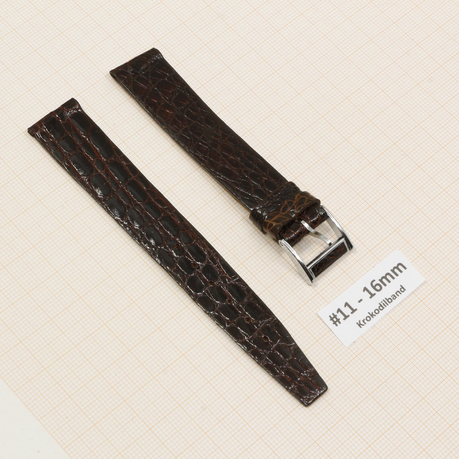 Uhrenarmband Uhrband Krokodilband Echt Kroko 14 16mm Vintage Alligator Strap – Bild 24