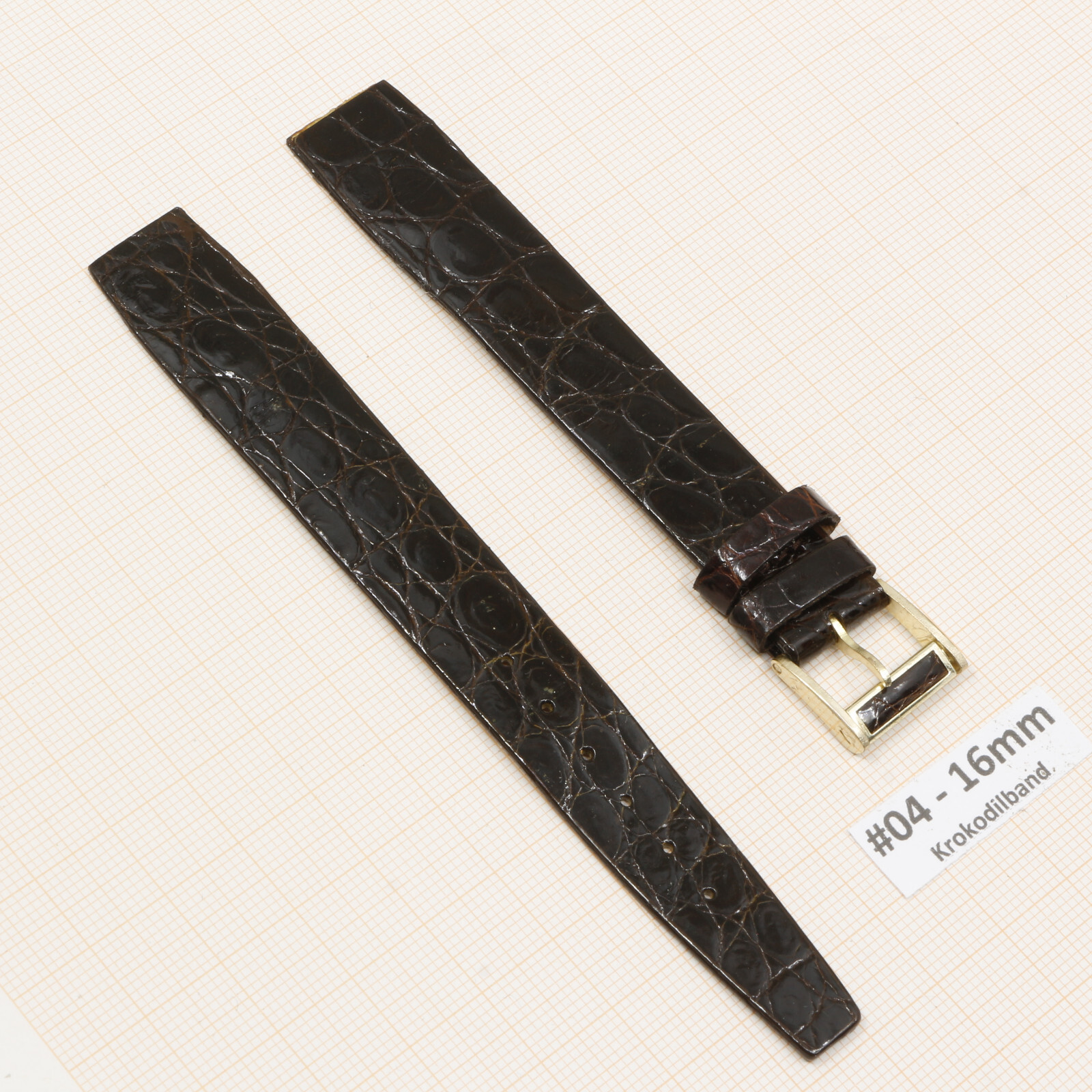 Uhrenarmband Uhrband Krokodilband Echt Kroko 14 16mm Vintage Alligator Strap – Bild 10