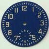 Aviator Watch Dial for ETA Unitas 6498 Blue Enamel 38.5mm + Watch hands