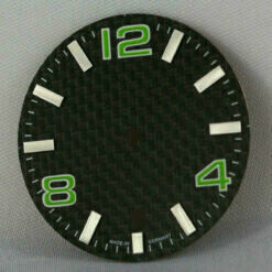CARBON Dial for Eta 2824-2 Automatic Movement 30.8 mm Cadran Esfera GREEN