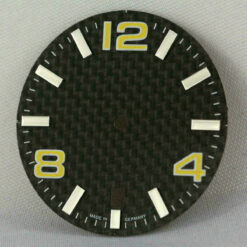 CARBON Dial for Eta 2824-2 Automatic Movement 30.8 mm Cadran Esfera YELLOW