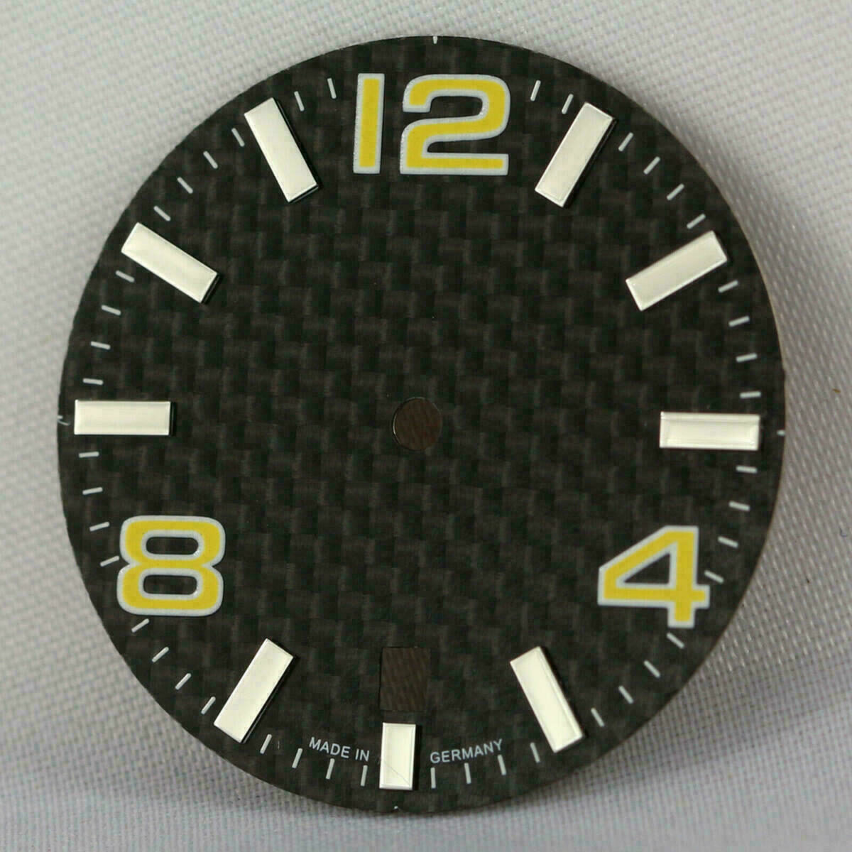 CARBON Dial for Eta 2824-2 Automatic Movement 30.8 mm Cadran Esfera YELLOW