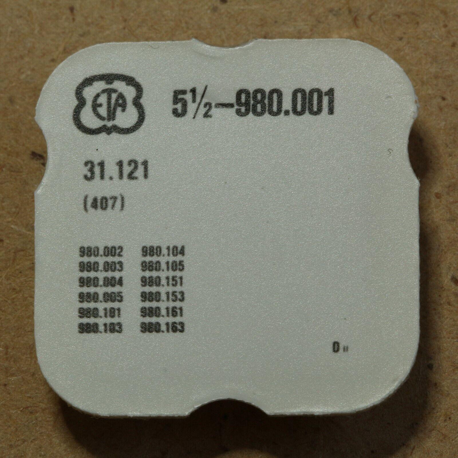 ETA 980.001, Part 407 Schiebetrieb, clutch wheel, pignon coulant Ref. 31.121 NOS