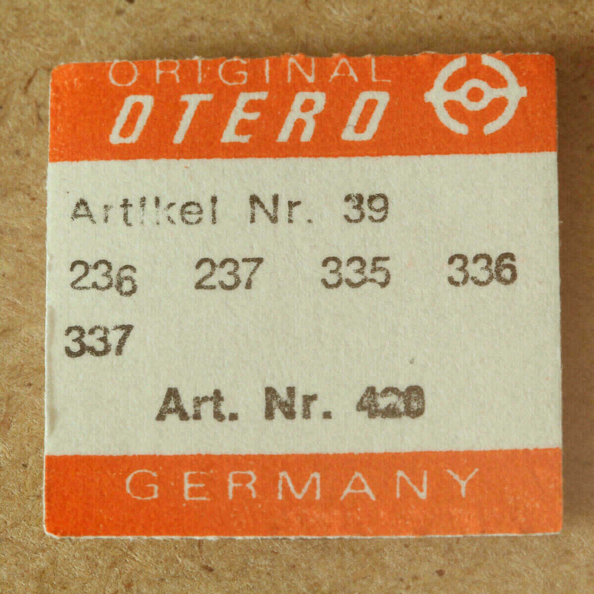 OTERO 236 Part 420, Kronrad, crown wheel, OTERO 237, 335, 336, 337 EPPLE OTTO