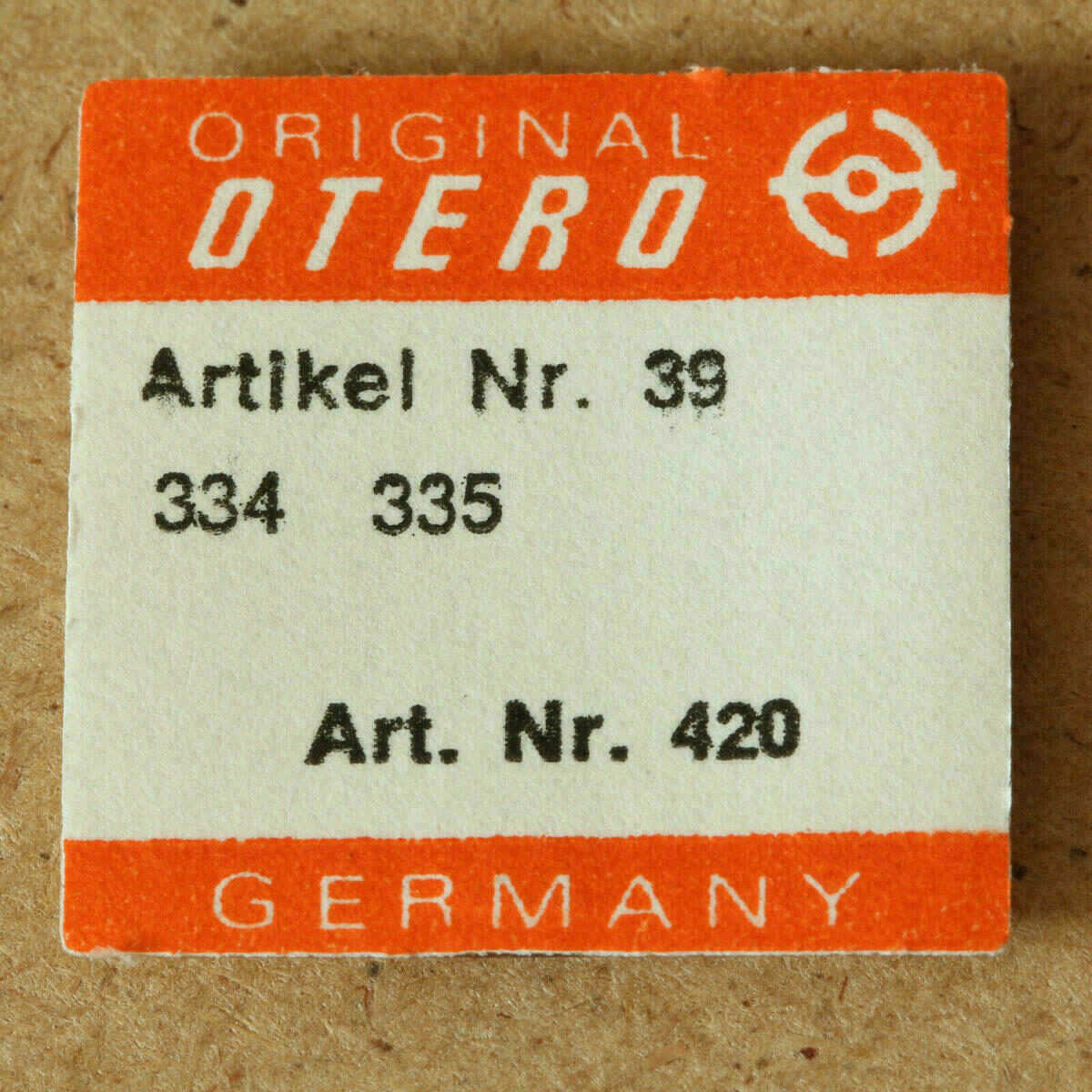 OTERO 334 Part 420, Kronrad, crown wheel, OTERO 335 EPPLE OTTO - NOS -