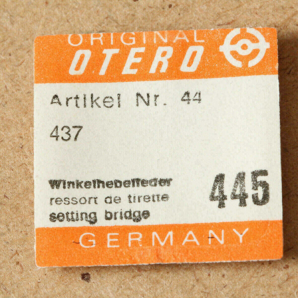OTERO 437 PART 445 Setting Lever Spring, Winkelhebelfeder OTERO 334 OTTO EPPLE