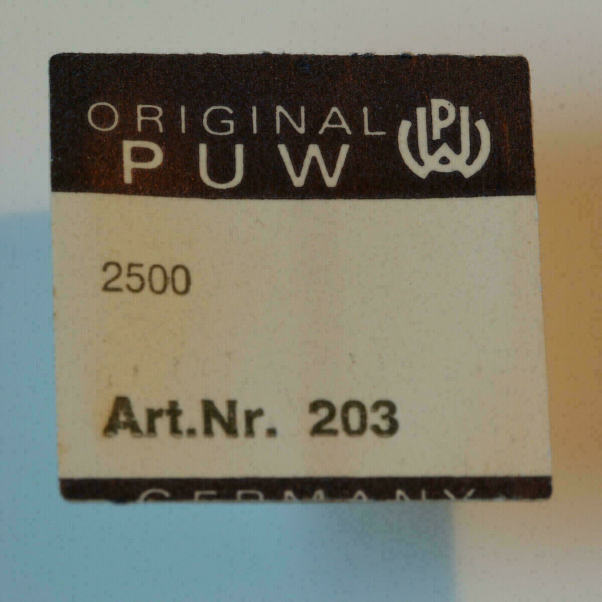 PUW 2500 Part 203, Zwischenrad, Intermediate Wheel and pinion, Rueda intermedia