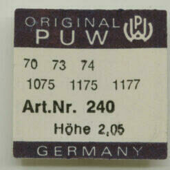 PUW 70 PART 240 Laternen Minutenrohr canon pinion with clam notch PUW 73 74 1075