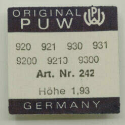 PUW 920 Part 242, Minutenrohr mit Mitnehmerad canon pinion & driving w. 921, 930