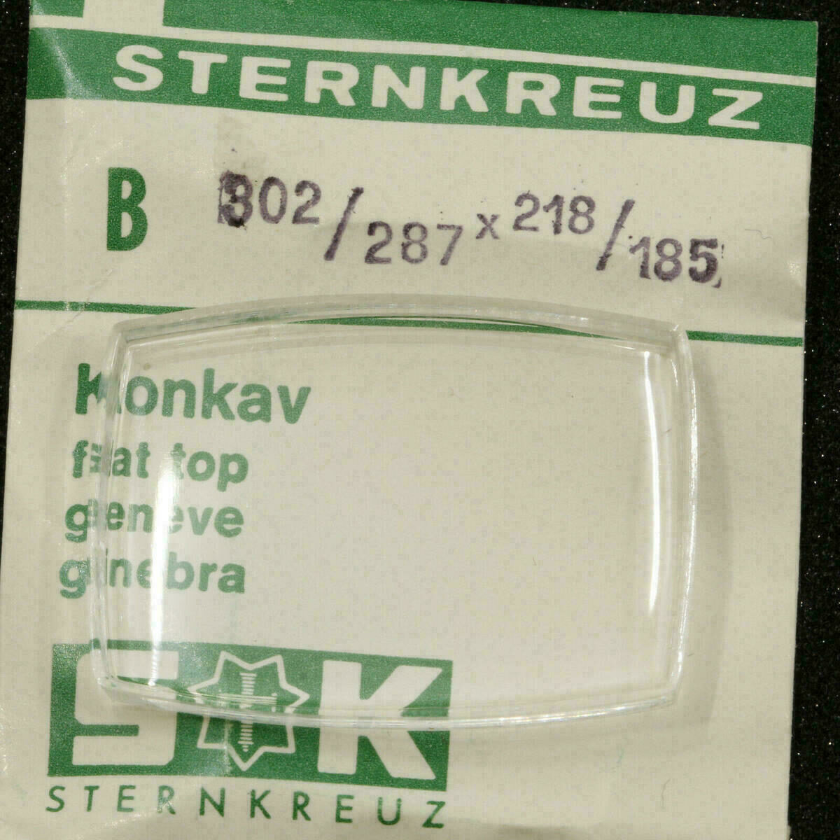 Uhrenglas Ersatzglas Sternkreuz Bale Shape, Ballenform