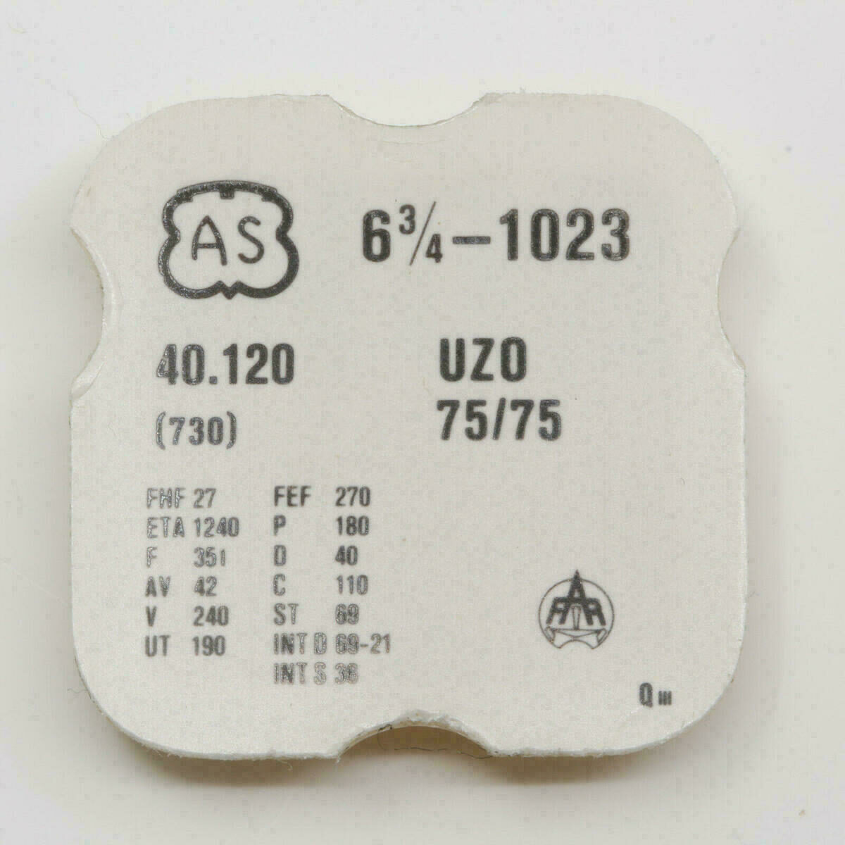 AS 1023 PART 730, Hebelscheibe ( Doppelscheibe), roller, FHF 27 UT 190 ST 69 ...