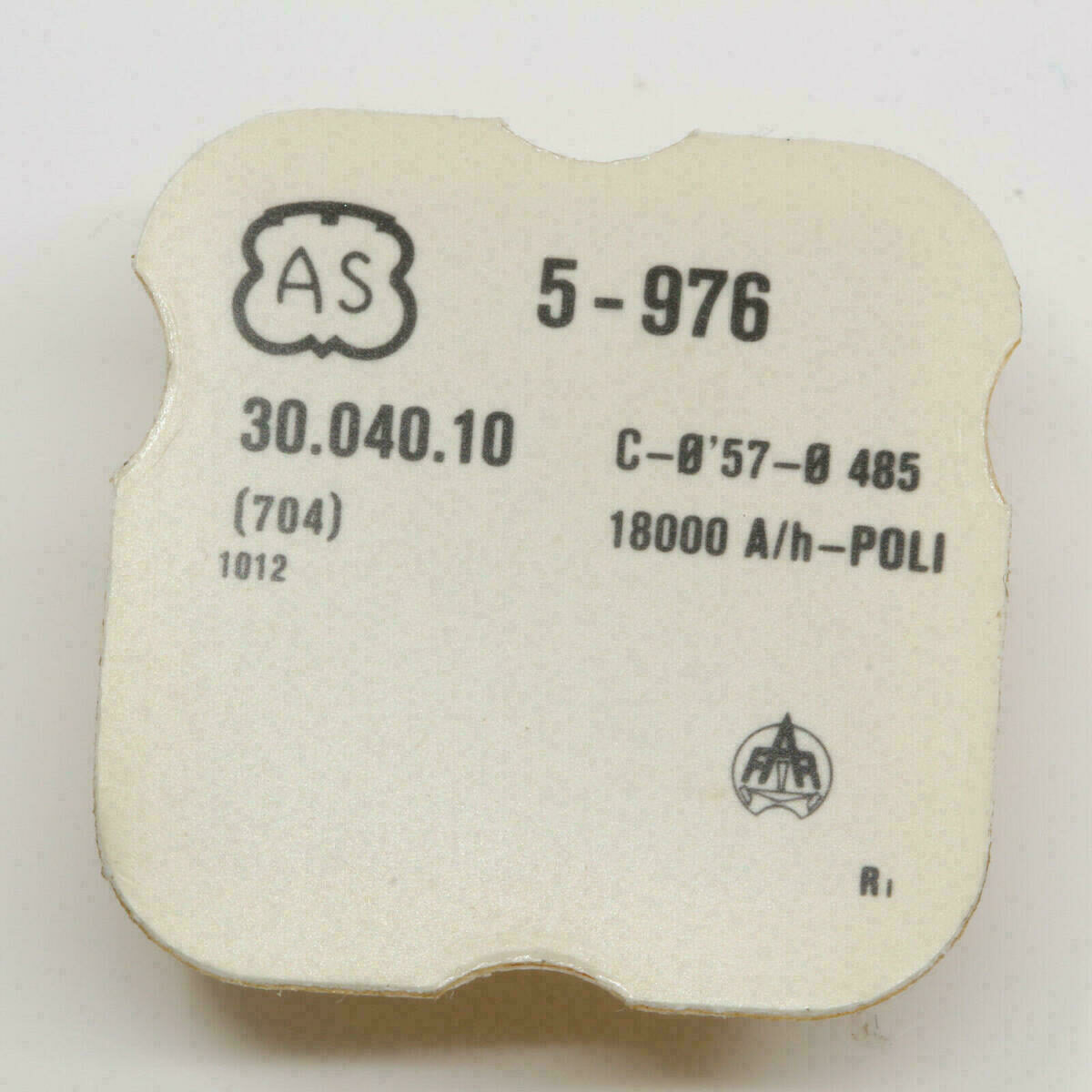 AS 976 PART 704, Ankerrad für Deckstein oben, escape wheel, roue d`ancre AS 1012