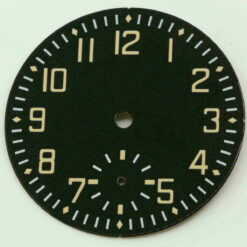 Aviator Watch Dial ETA Unitas 6498 Black Enamel 38.5mm Super Luminova Cadran