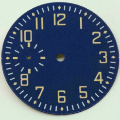 Aviator Watch Dial for ETA Unitas 6497 Blue Enamel 38.5mm SuperLuminova Esfera