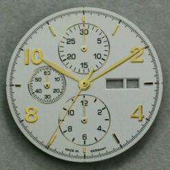 Dial and Hands Set for ETA Valjoux 7750 Chronograph, gold - NEW -