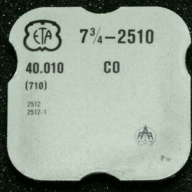 ETA 2510 PART 710 , Anker mit Welle, pallet Ref. 40.010, ETA 2512, ETA 2512-1