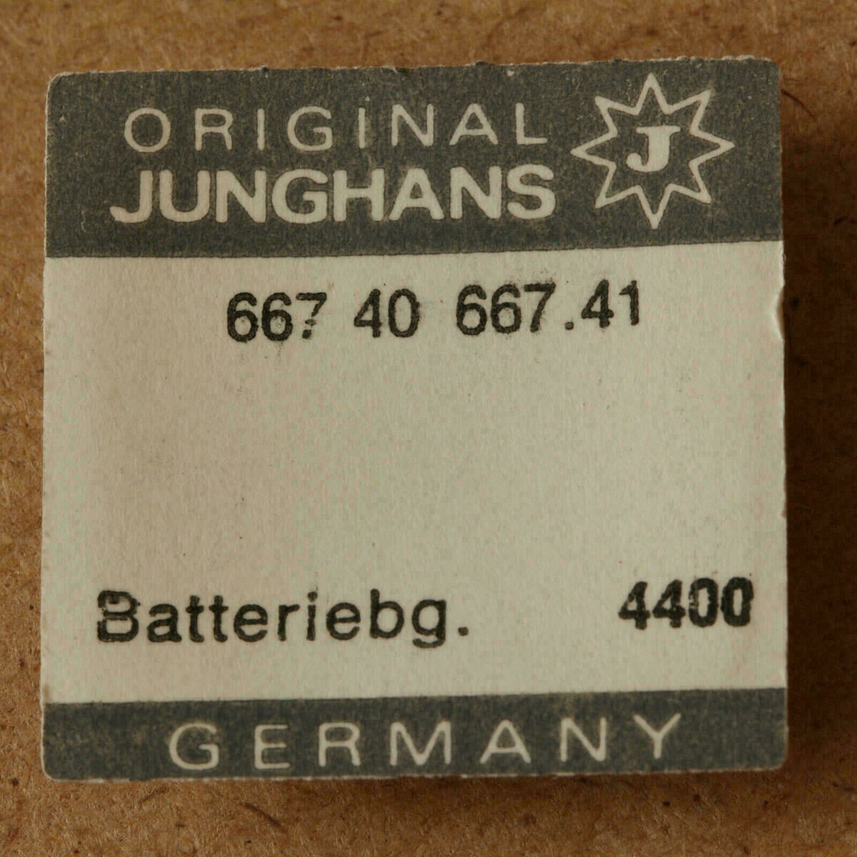 JUNGHANS 667.40 PART 4400 Batteriebügel, 667.41 NOS