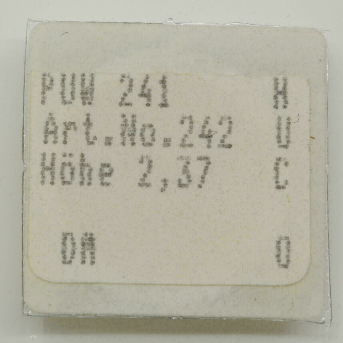 PUW 241 Part 242, Minutenrohr mit Mitnehmerad canon pinion with driving W. H.237