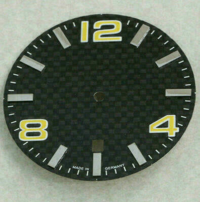 CARBON Dial for Eta 2824-2 Automatic Movement 34.8 mm Cadran Esfera YELLOW