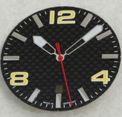 Carbon Zifferblatt  ETA 2824-2 + Zeigersatz / Dial + Hands Set / Cadran 34,8mm