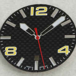 Carbon Zifferblatt  ETA 2824-2 + Zeigersatz / Dial + Hands Set / Cadran 34,8mm