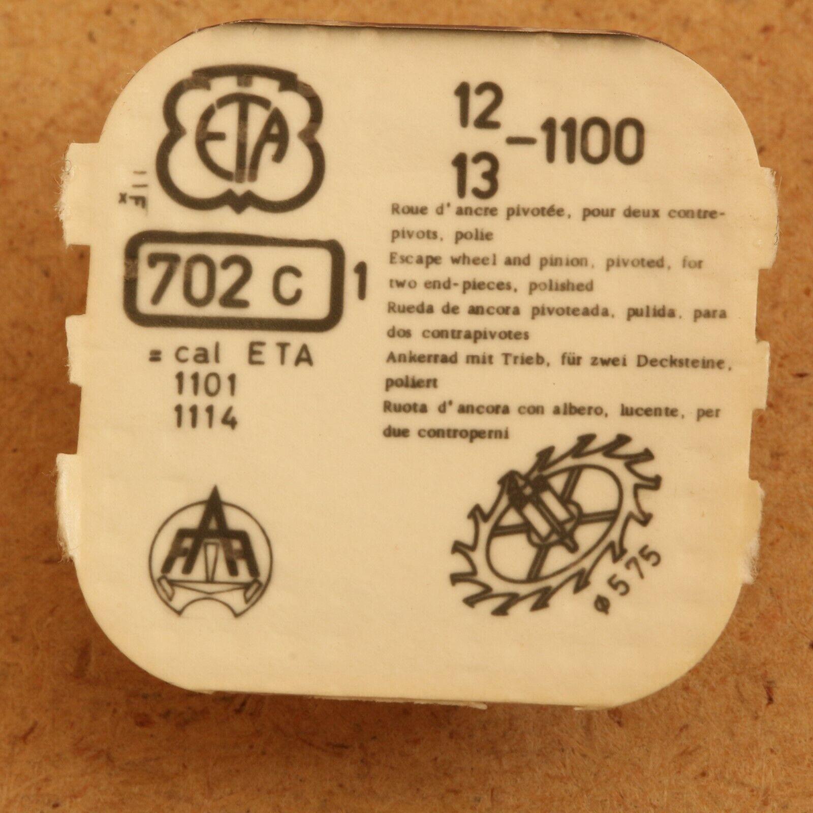 ETA 1100 PART 702 C, Ankerrad mit Trieb, escape wheel and pinion ETA 1101, 1114