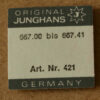 JUNGHANS 667.00 PART 421 Kronrad, crown wheel,  667.00 - 667.41 NOS