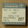 JUNGHANS 693.71 PART 227 Zentrumssekundenrad, sweep second wheel & pinion h.734