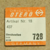 OTERO 437 PART 728, UNRUHWELLE für Stoss-Sicherung, balance staff OTTO / EPPLE