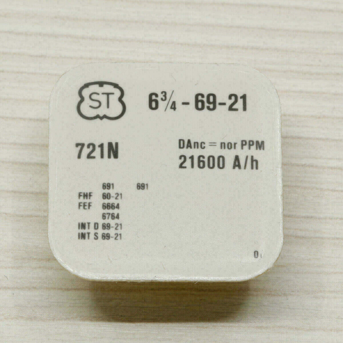 ST 69-21 Part 721 UNRUH Balance Complete FHF 60-21 ST 69N 691 691N FEF 6664 NOS