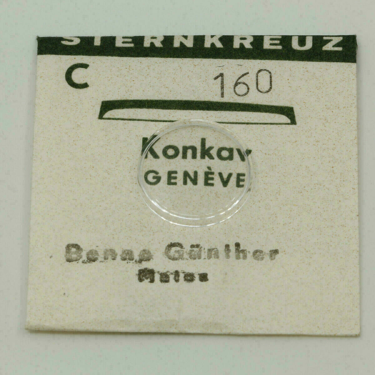 Uhrenglas Sternkreuz C Konkav Geneve für Armbanduhren 95-235