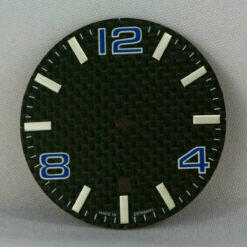 CARBON Dial for Eta 2824-2 Automatic Movement 34.8 mm Cadran Esfera BLUE