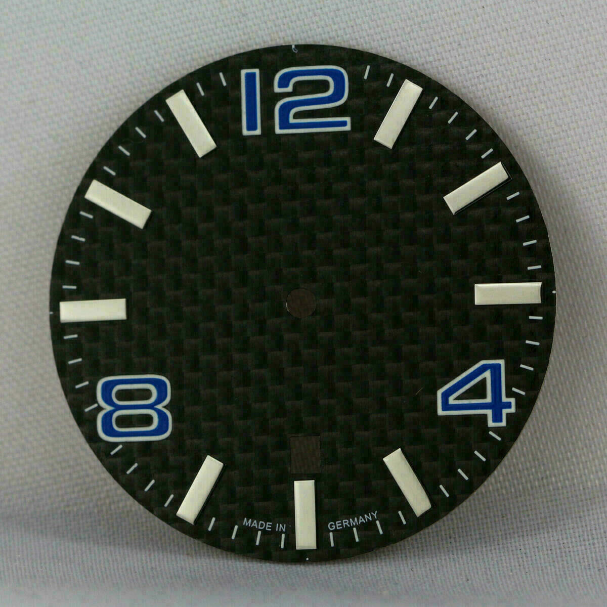 CARBON Dial for Eta 2824-2 Automatic Movement 34.8 mm Cadran Esfera BLUE