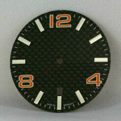 CARBON Dial for Eta 2824-2 Automatic Movement 34.8 mm Cadran Esfera ORANGE