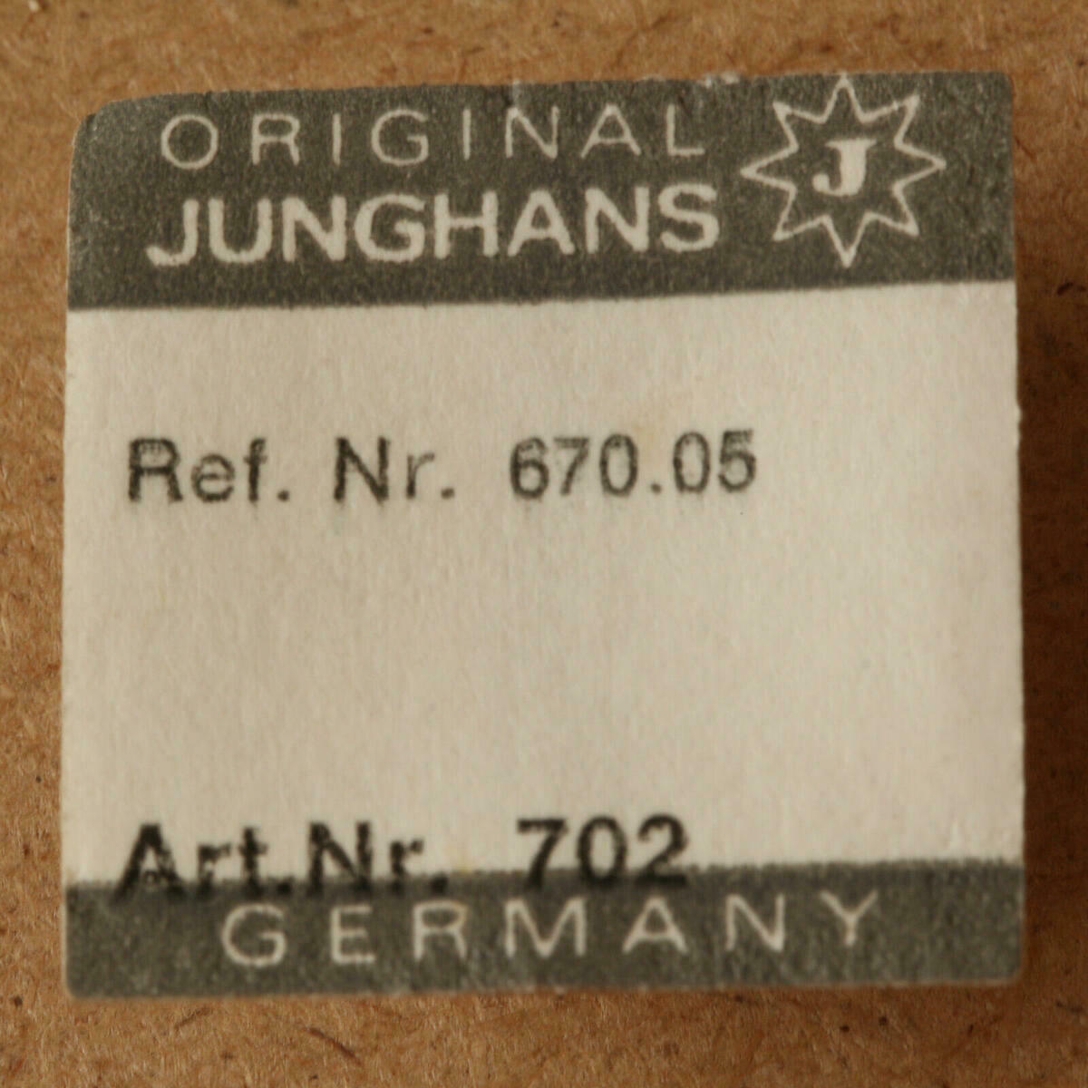 JUNGHANS 670.05 PART 702, Ankerrad,escape wheel, roue d`ancre pivotèe NOS