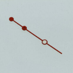 Sekundenzeiger / second hand ETA 2824-2 C1 X1 Super luminova Ø0,25 ROT 12,5mm